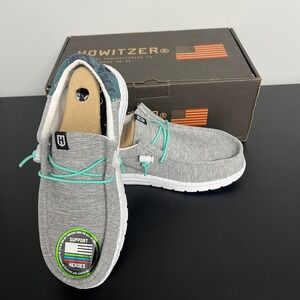 Howitzer Roam Seabreeze Womens 9 Gray Teal Bungee Slip On Loafers CVW7544 / GY